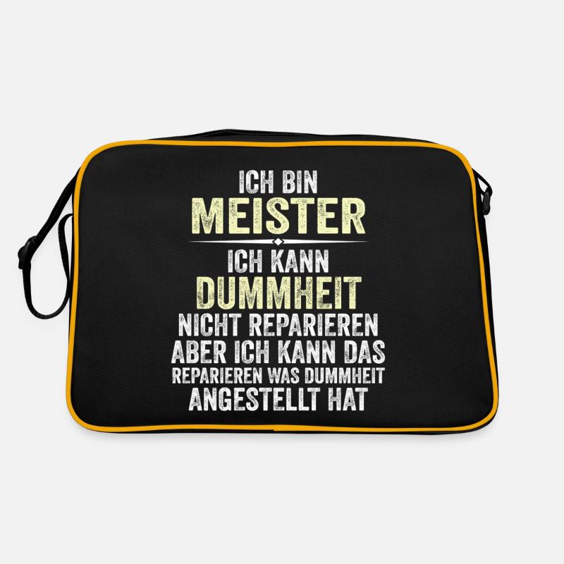 ich bin meister ich kann dummheit Retro Tasche