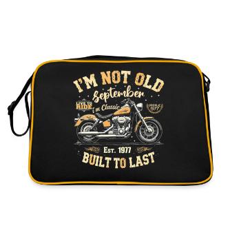 Birthday 1977 Vintage September 1977 Gift - Retro Bag - black/gold - Back