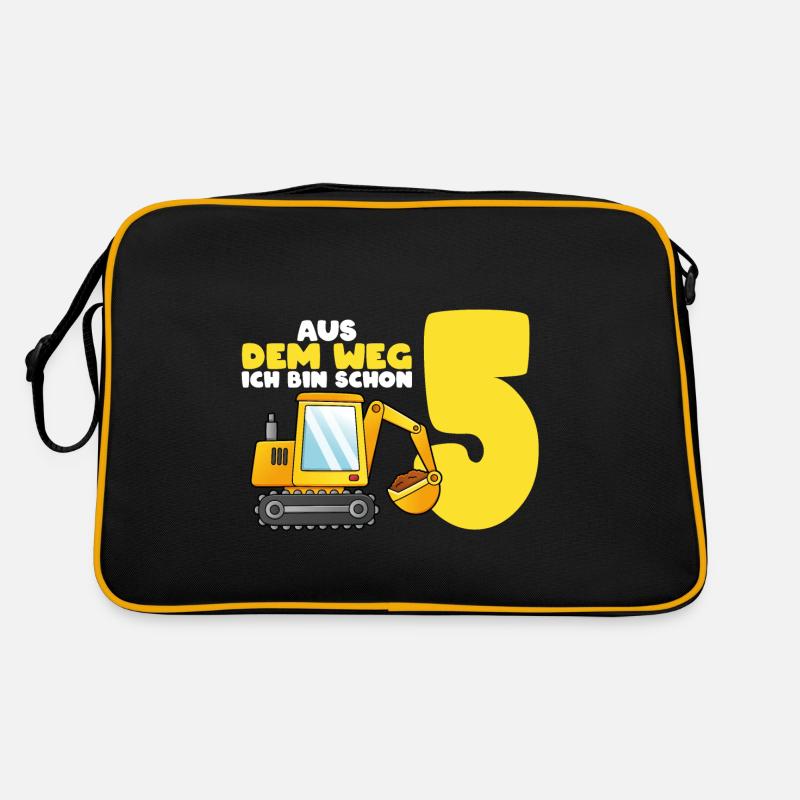 Aus dem Weg ich bin schon 5, Geschenkidee Retro Tasche