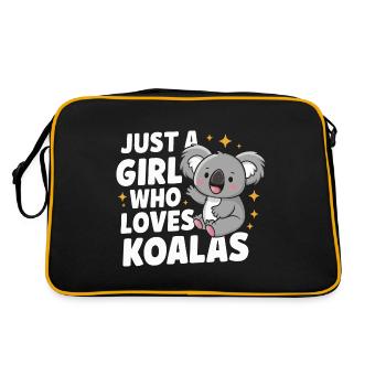 Koala Koala Koala Bear Animal - Retro Bag - black/gold - Back