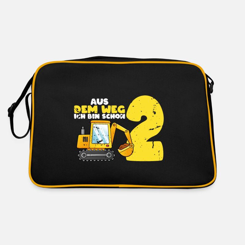 Aus dem Weg ich bin schon 2, Geschenkidee Vintage - Retro Tasche - Schwarz/Gold