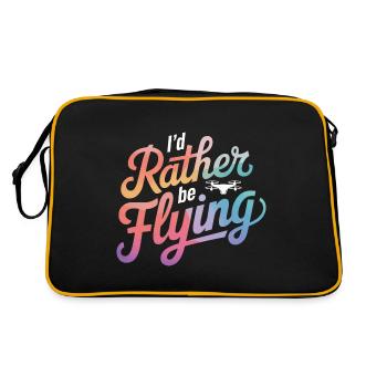 Dronen Pilot Quadrocopter Drone - Retro Tasche - Schwarz/Gold - Hinten