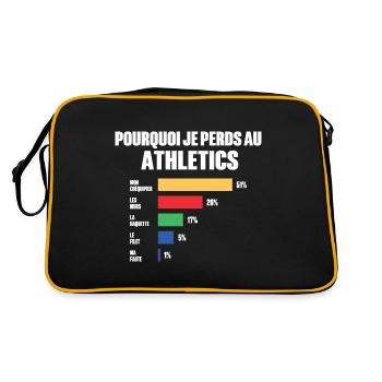 Maillot Athletics Perdant Humour Joueur De Athlet - Sac Retro - noir/or - Dos