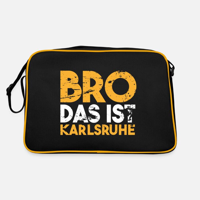 Bro das ist Karlsruhe Geschenkidee Retro Tasche