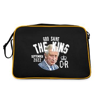 King Charles III God save the king - Retro Bag - black/gold - Back