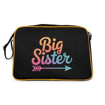 Sœur, Frère ou sœur, Famille - Sac Retro - noir/or - Dos