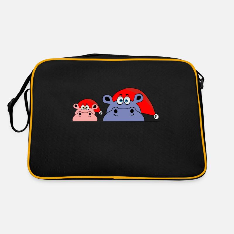 weihnachten christmas hippo geschenk geschenkidee Retro Tasche