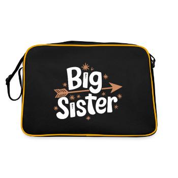 Sœur, Frère ou sœur, Famille - Sac Retro - noir/or - Dos