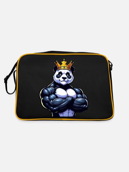 Entraînement physique Muscle Panda King - Sac Retro - noir/or - Dos