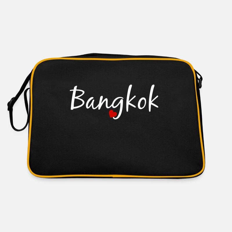 Bangkok - Retro Tasche - Schwarz/Gold