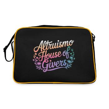Altruismo Selfless Giving Giving School Spirit - Retro Bag - black/gold - Back