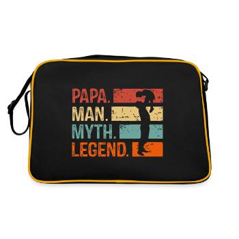 Papa Man Myth Legend - Sac Retro - noir/or - Dos