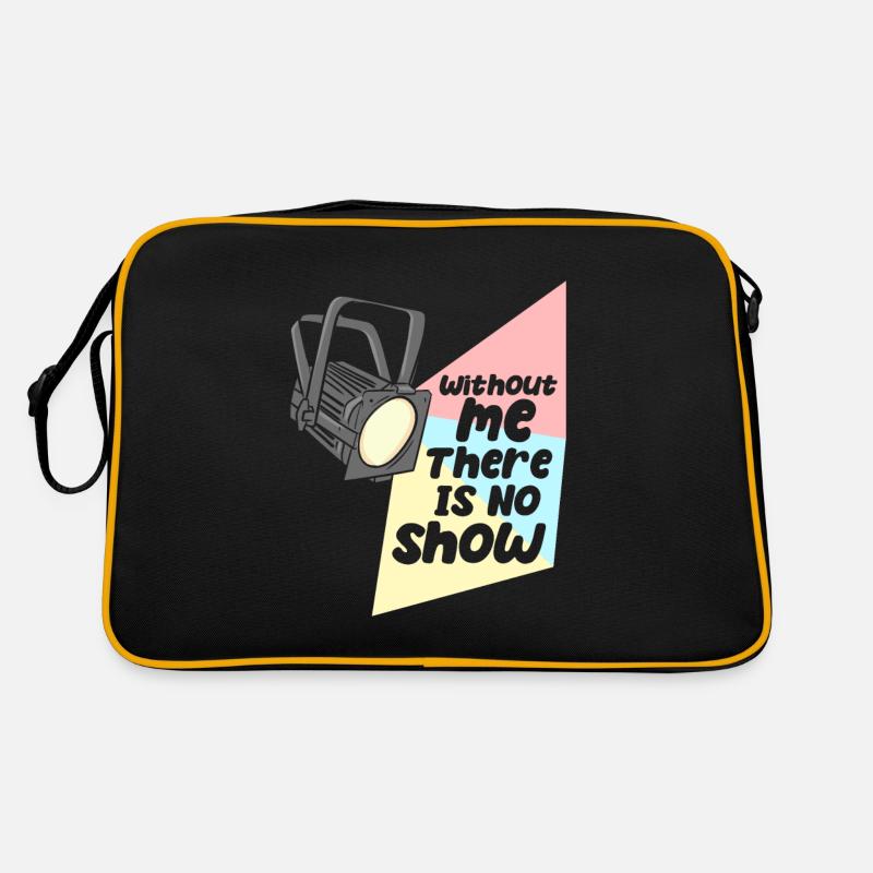 Technicien d’éclairage Pas de spectacle sans moi - Sac Retro - noir/or