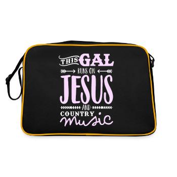 Country Music Girl - Retro Bag - black/gold - Back