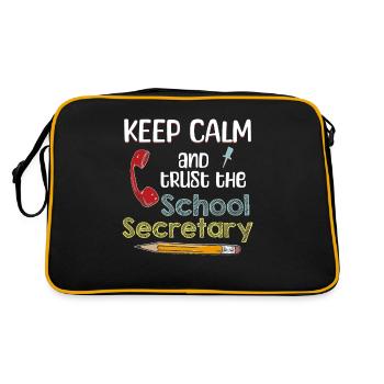 School Secretary Secretariat Recognition Gift - Retro Bag - black/gold - Back
