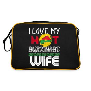 C’est drôle que j’aime mon mari burkinabé chaud - Sac Retro - noir/or - Dos
