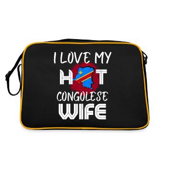 C’est drôle que j’aime mon mari congolais chaud - Sac Retro - noir/or - Dos