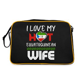 C’est drôle, j’aime mon mari équato-guinéen chaud - Sac Retro - noir/or - Dos