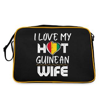 C’est drôle que j’aime mon mari guinéen chaud - Sac Retro - noir/or - Dos