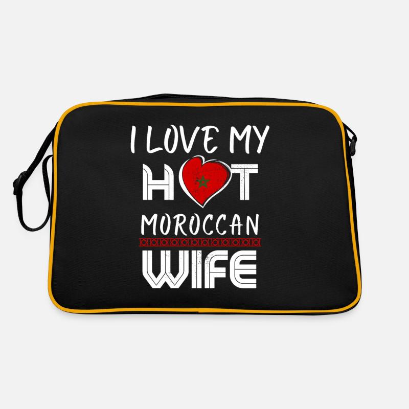 C’est drôle que j’aime mon mari marocain chaud - Sac Retro - noir/or