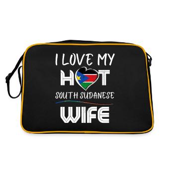 C’est drôle que j’aime mon mari sud-soudanais chaud - Sac Retro - noir/or - Dos
