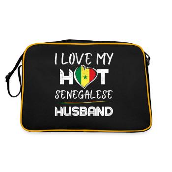 Époux sénégalais. Fière épouse - Sac Retro - noir/or - Dos