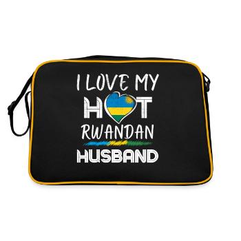 Mari rwandais Fière épouse - Sac Retro - noir/or - Dos