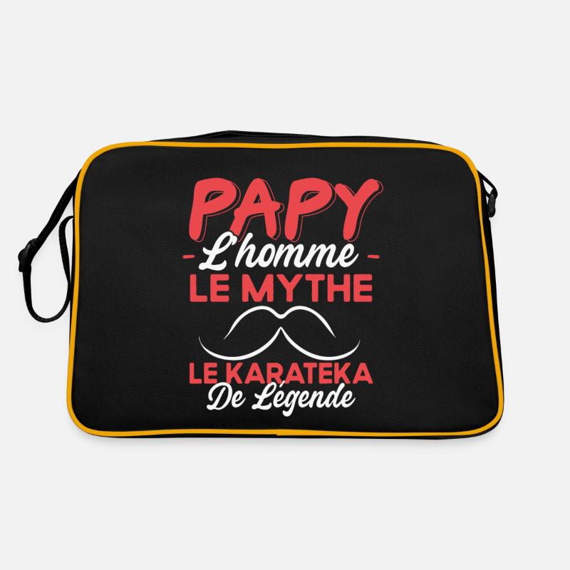 Papy Le Karateka De Légende Cadeau Karaté Humour Sac Retro