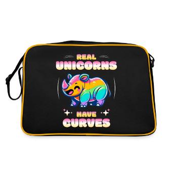 Real Unicorns Have Curves Rhino Unicorn - Retro Bag - black/gold - Back