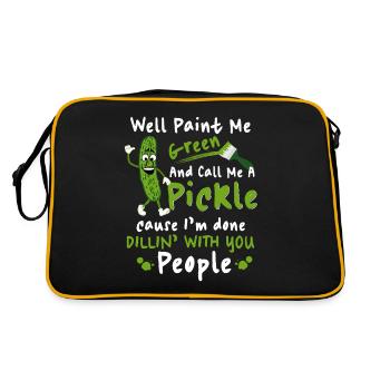 Peignez-moi en vert et appelez-moi un cornichon parce que j’ai fini - Sac Retro - noir/or - Dos
