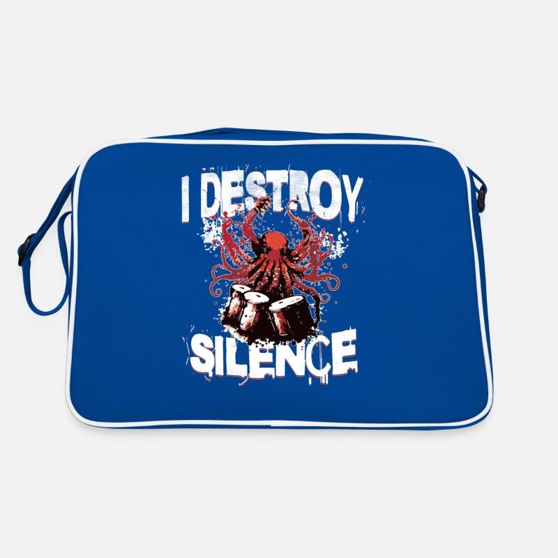 Octopus Drums Destroy Silence Drummer Retro Bag