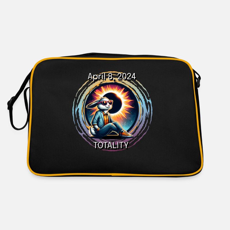 Cool Rabbit Solar April 8, 2024 Eclipse Totality Retro Tasche