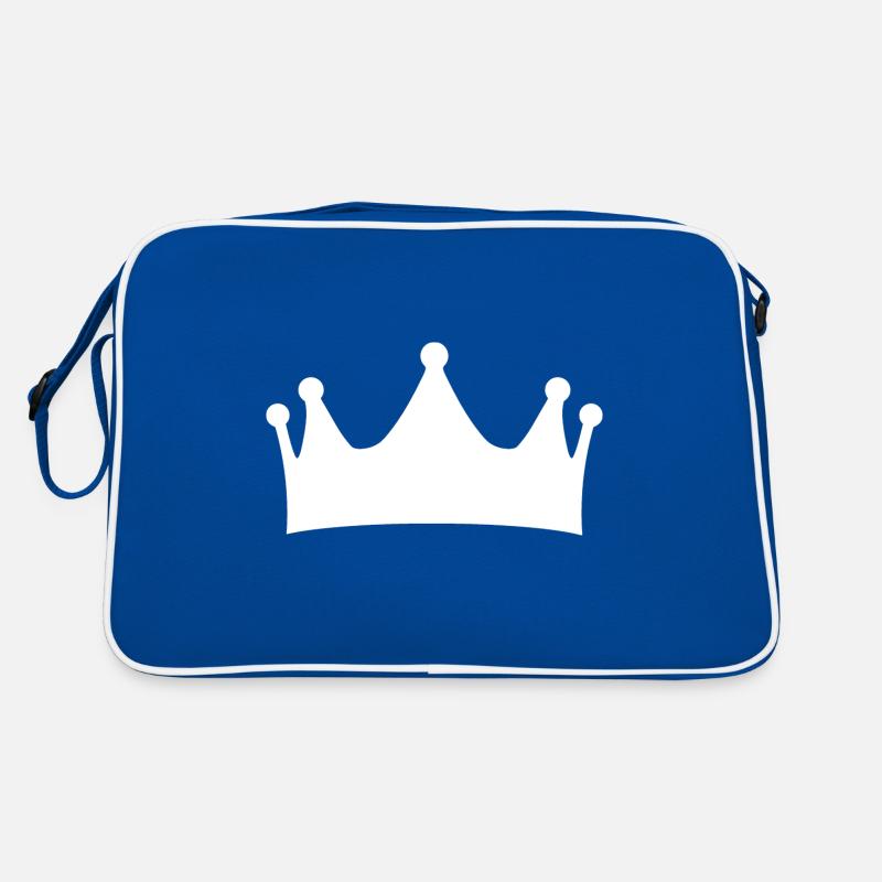 Crown King Queen (white) Retro Bag