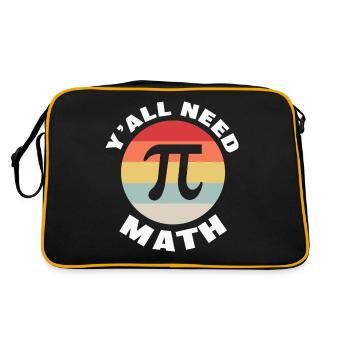 Math Teacher y'all need math - Retro Tasche - Schwarz/Gold - Hinten