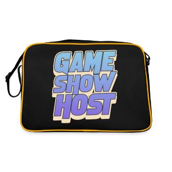 Jeux de société passionnants Animateur de jeu télévisé drôle - Sac Retro - noir/or - Dos