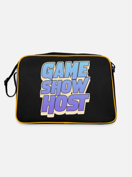 Exciting Board Games Funny Game Show Host Funny - Retro Bag - black/gold - Back