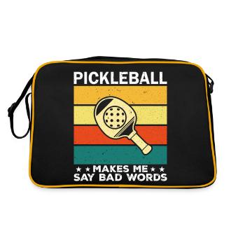Pickleball Make Me Say Bad Words - Sac Retro - noir/or - Dos