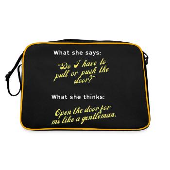Open it like a gentleman! - Retro Bag - black/gold - Back