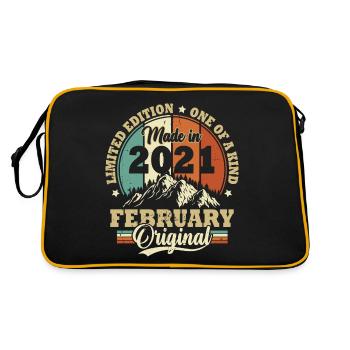 Birthday Gift February 2021 Vintage Retro - Retro Bag - black/gold - Back