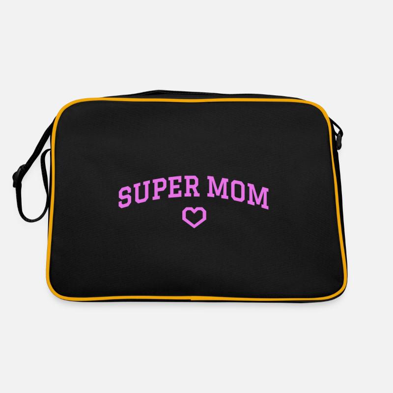 Super mon coeur rose - Sac Retro - noir/or