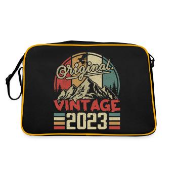 Vintage 2023 Retro Cadeau Anniversaire Né En 2023 - Sac Retro - noir/or - Dos