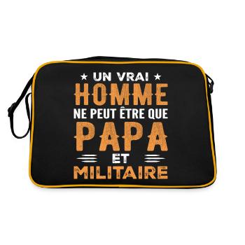 Un Vrai Homme N'est Que Papa et Militaire - Sac Retro - noir/or - Dos