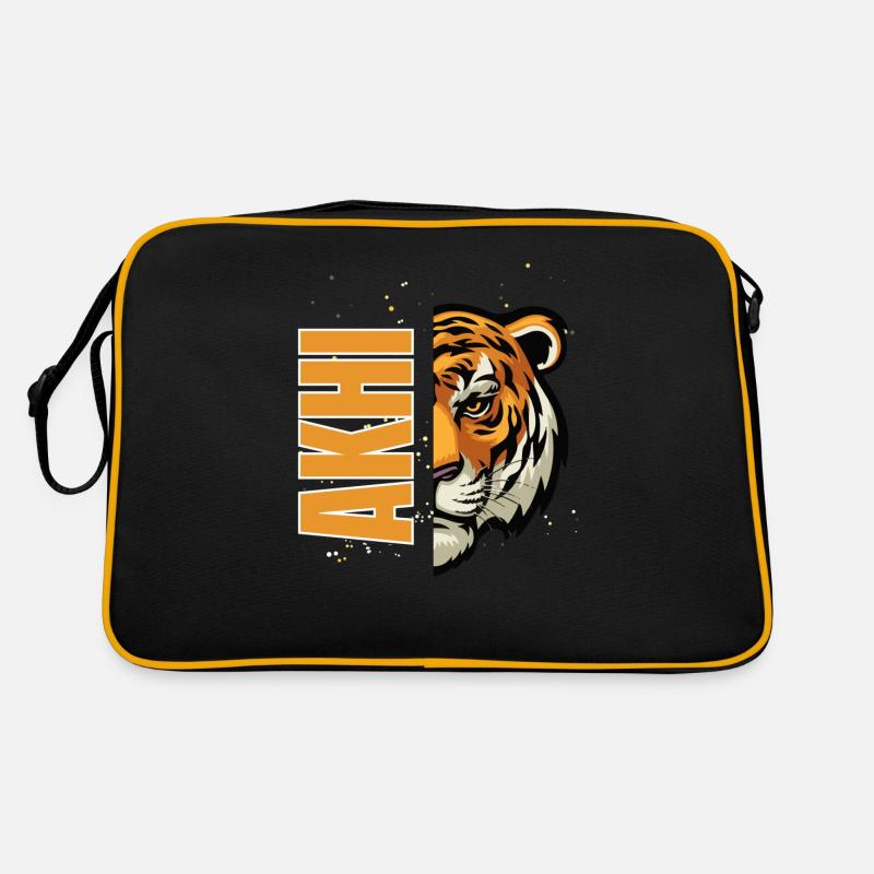 Akhi - Retro Bag - black/gold