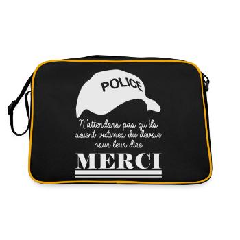 Victime Devoir Policier Fond N - Sac Retro - noir/or - Dos