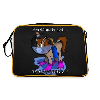 désolé mais jai aquaponey - Sac Retro - noir/or - Dos