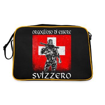 Tell - Svizzero - Orgoglioso - Retro Bag - black/gold - Back