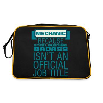 Mechanic: Mechanic - Because Steel Busting Badas - Retro Bag - black/gold - Back