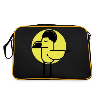 Afro flamingo - Retro Bag - black/gold - Back
