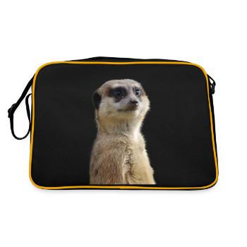 Meerkats photo - Retro Bag - black/gold - Back