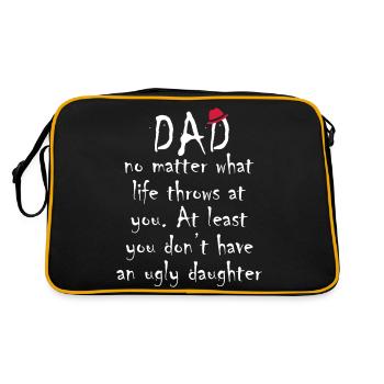 Papa a une fille laide - Sac Retro - noir/or - Dos